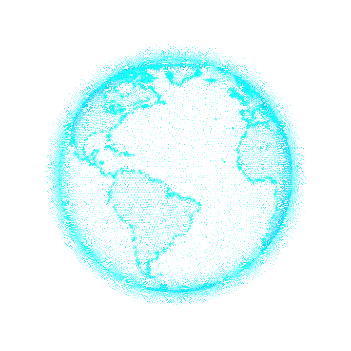 Animated globe representing global intelligence network